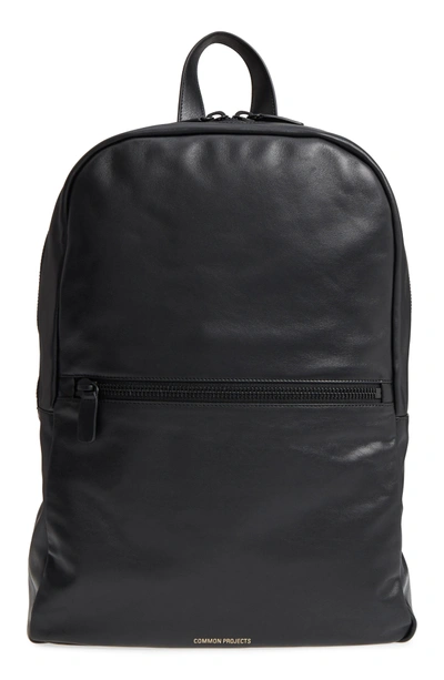 Shop Common Projects Soft Leather Backpack - Black