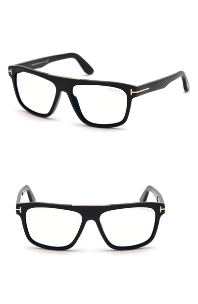 Shop Tom Ford Cecilio 57mm Sunglasses In Shiny Black