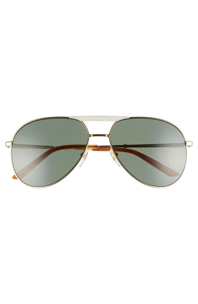Shop Gucci Cruise 59mm Aviator Sunglasses In Gold/ Blonde Havana