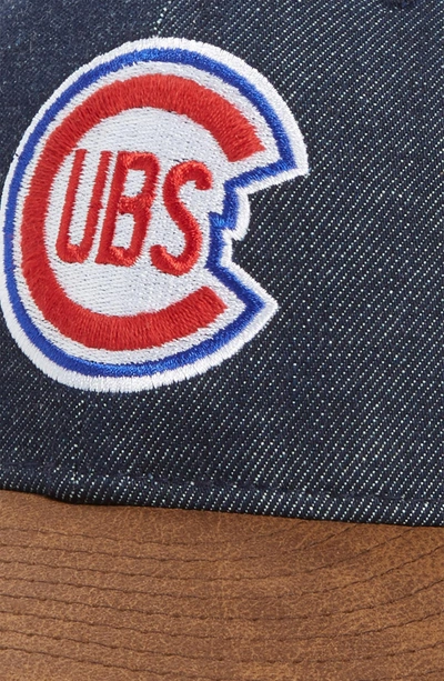 Shop New Era X Levi's Mlb Logo Ball Cap - Black In Chicago Cubs