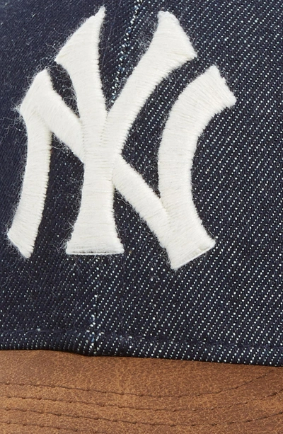 Shop New Era X Levi's Mlb Logo Ball Cap - Black In New York Yankees