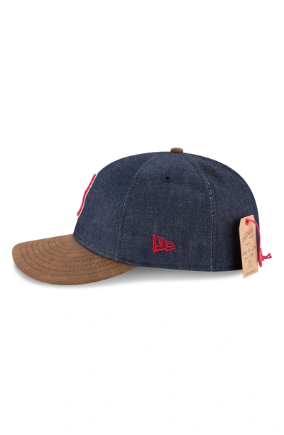 Shop New Era X Levi's Mlb Logo Ball Cap - Black In Boston Red Sox