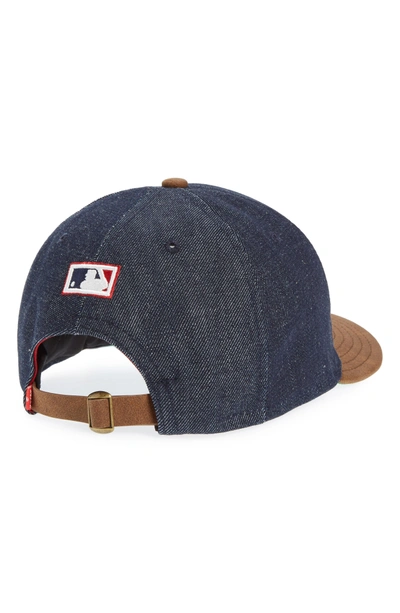 Shop New Era X Levi's Mlb Logo Ball Cap - Black In Boston Red Sox