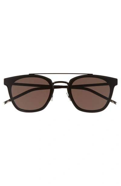 Shop Saint Laurent Sl 28 61mm Polarized Sunglasses In Black