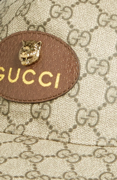 Shop Gucci Gg Supreme Patch Trucker Hat - Brown In Dark Brown