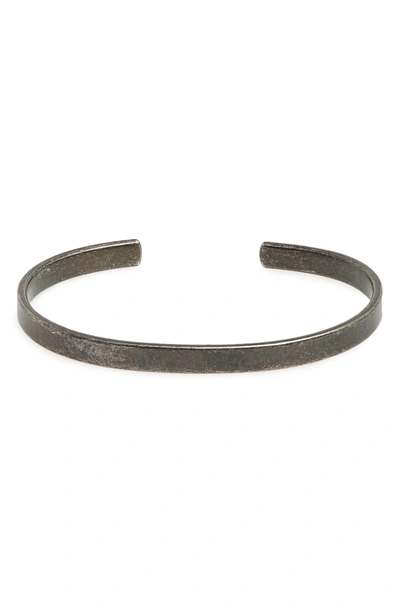 Shop Caputo & Co Clean Cuff Bracelet In Antique Silver