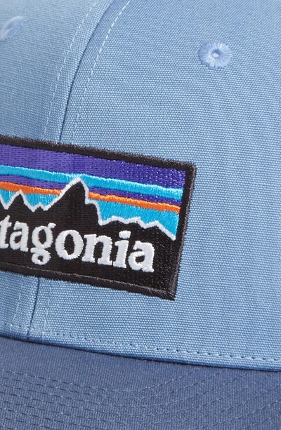 Shop Patagonia P-6 Logo Trucker Hat - Blue In Railroad Blue