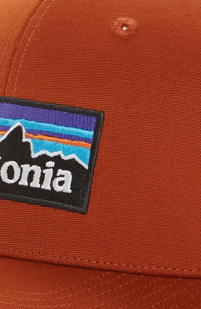 Shop Patagonia P-6 Logo Trucker Hat - Orange In Copper Ore