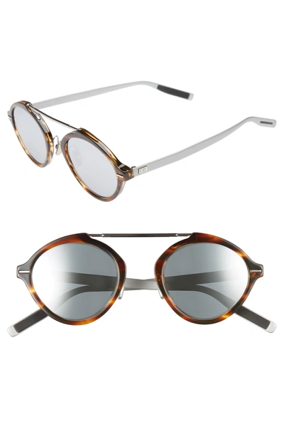 Shop Dior System 49mm Sunglasses - Dark Havana/ Silver Mirror
