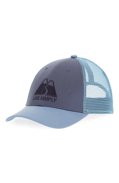 Shop Patagonia Live Simply Trucker Hat - Blue In Dolomite Blue
