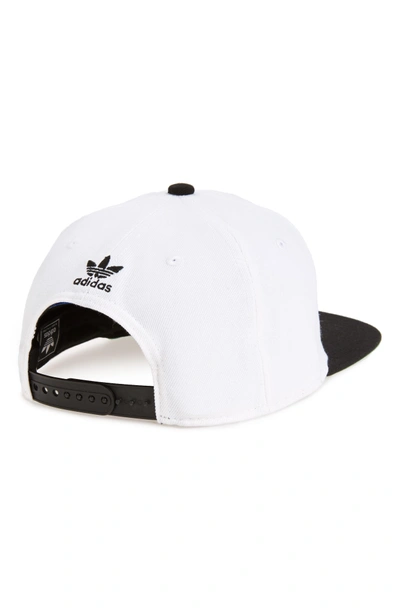 Shop Adidas Originals Trefoil Chain Snapback Baseball Cap - White In White/ Black