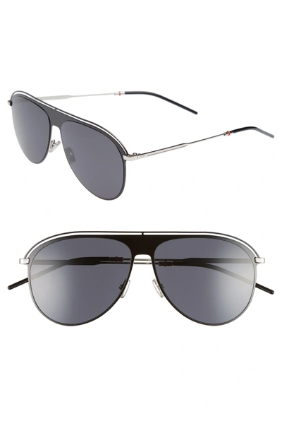 Shop Dior 59mm Polarized Aviator Sunglasses In Black Palladium