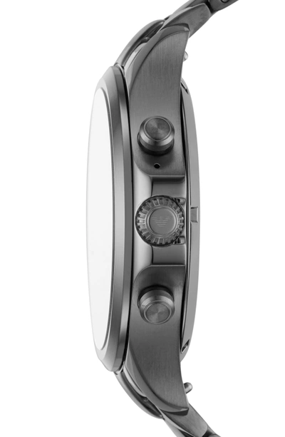 Shop Emporio Armani Smartwatch (47mm) In Blue/ Gunmetal