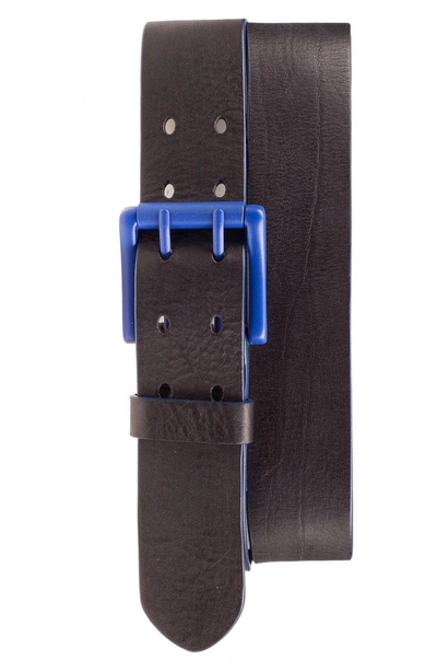 Shop Bill Adler 1981 'electric Flag' Leather Belt In Black/blue