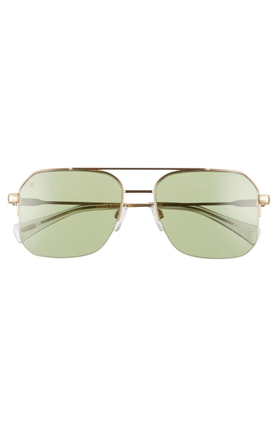 Shop Raen Munroe 55mm Square Aviator Sunglasses In Fog Crystal