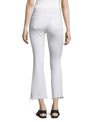 Shop Rag & Bone Mid-rise Cropped Flare-leg Jeans, Bright White