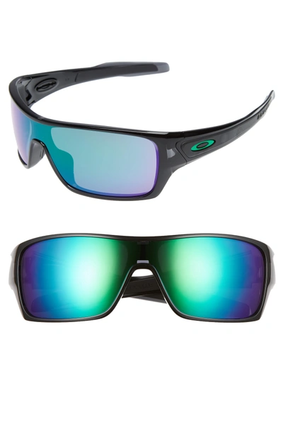 Shop Oakley Turbine Rotor 70mm Sunglasses In Black/green