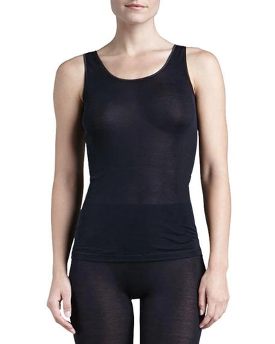 Shop Hanro Silk Tank, Black