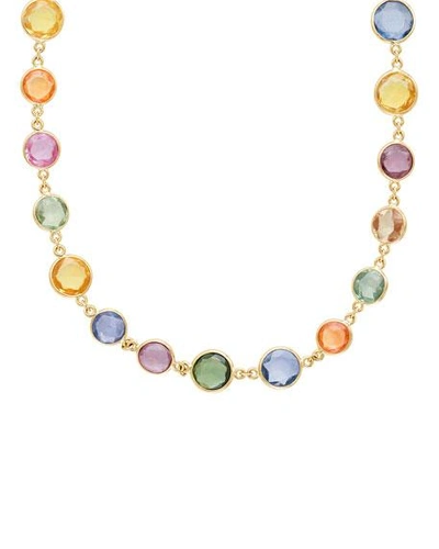 Shop Jamie Wolf Multicolor Sapphire Necklace In Gold