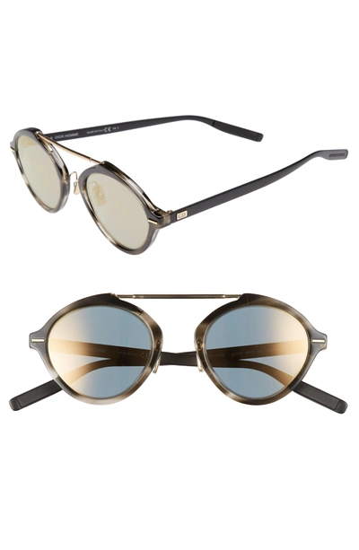 Shop Dior System 49mm Sunglasses In Havana Matter Black/ Grey