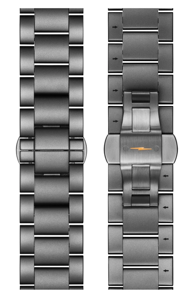 Shop Shinola The Runwell Chronograph Bracelet Watch, 48mm In Gunmetal/ Stone/ Gunmetal