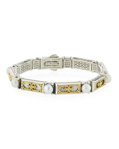 Shop Konstantino Hestia Mother-of-pearl Filigree Bracelet