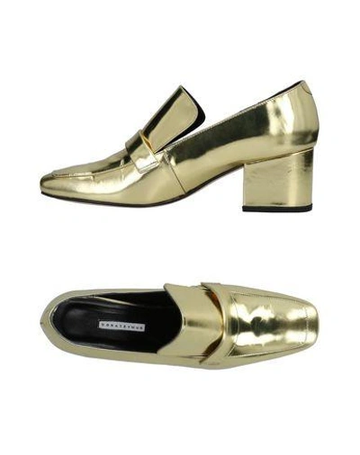 Shop Dorateymur Loafers In Gold