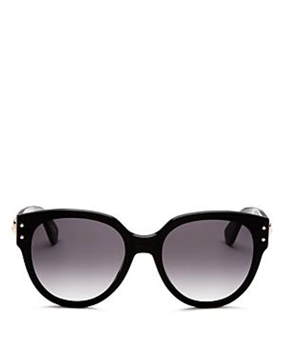 Shop Moschino Women's 013 Round Sunglasses, 56mm In Black/dark Gray