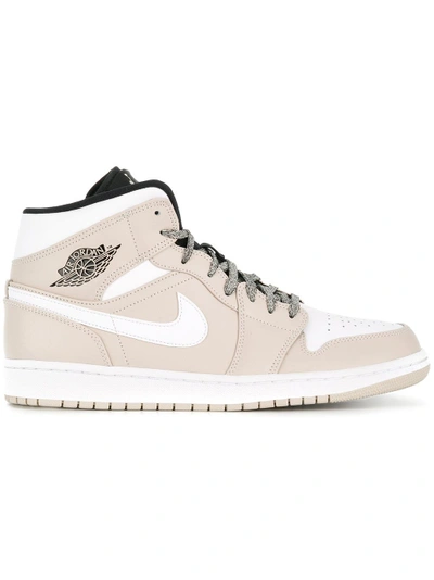 Shop Nike Air Jordan 1 Sneakers In Nude & Neutrals