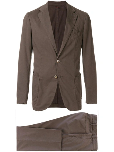 Shop Biagio Santaniello Two Piece Casual Suit - Brown