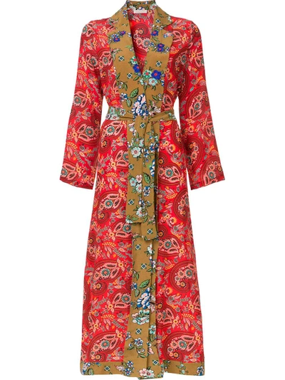 Shop Anjuna Printed Kimono Dress In Red