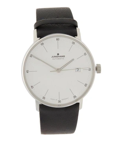 Shop Junghans Form A Automatic Strap Watch In Black