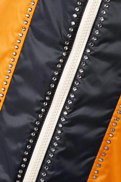 Shop Gucci Embellished Paneled Shell Bomber Jacket