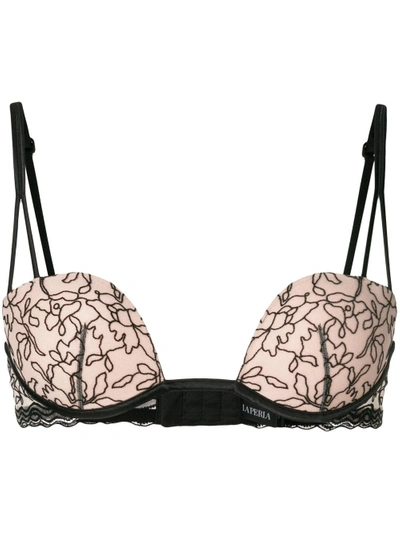 Shop La Perla Marble Mood Push-up Bra In Nude & Neutrals