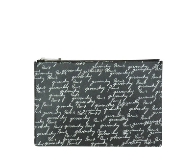 Shop Givenchy Iconic Print Pouch In Black-white