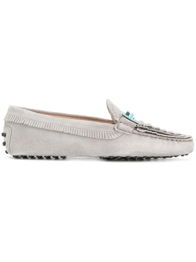 Shop Tod's Gommino Loafers - Grey