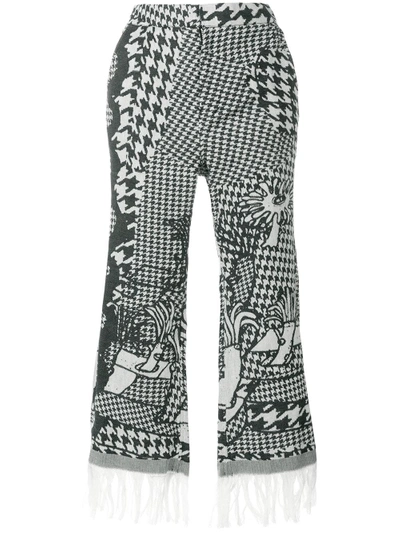 Shop Tsumori Chisato Fringed Cropped Trousers