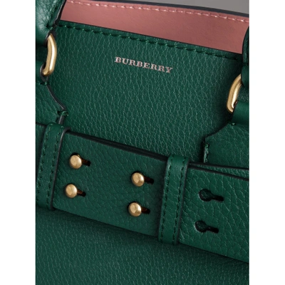 Shop Burberry The Small Leather Belt Bag In Dark Cyan