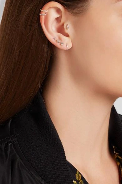 Shop Maria Tash Mini 18-karat White Gold Diamond Earring