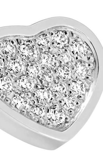 Shop Chopard Happy Hearts 18-karat White Gold Diamond Earrings