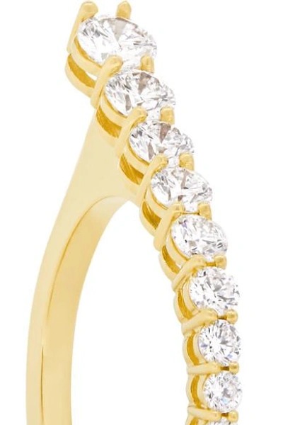 Shop Melissa Kaye Aria 18-karat Gold Diamond Ring