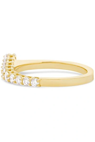 Shop Melissa Kaye Aria 18-karat Gold Diamond Ring