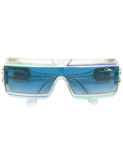 Shop Cazal Square Frame Sunglasses In Blue