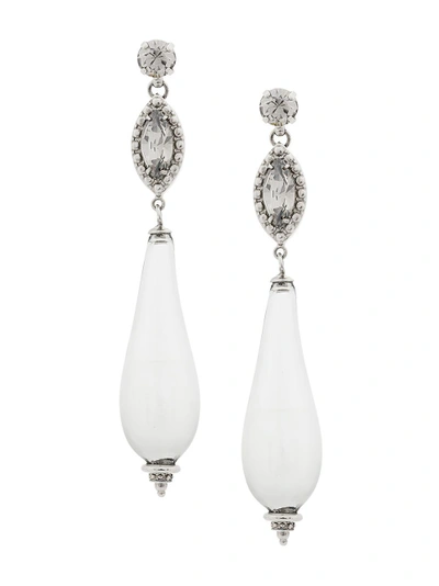 Shop Etro Glass Crystal Embellished Earrings