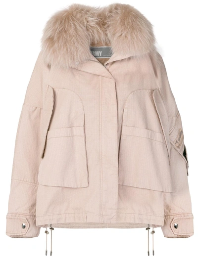 Shop Yves Salomon Oversize Hooded Coat