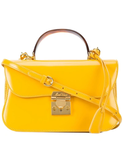 Shop Mark Cross Accordion Style Bag In Yellow & Orange