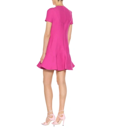 Shop Valentino Wool And Silk Dress In Pink