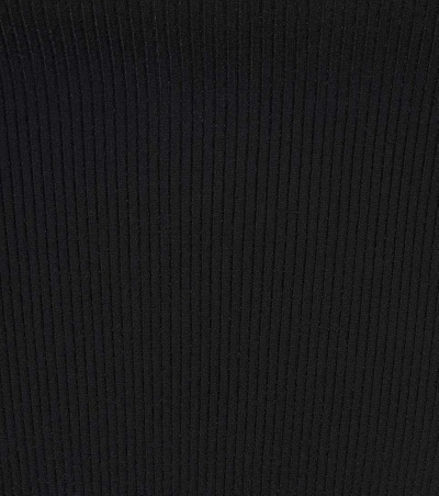 Shop Valentino Ribbed Turtleneck Sweater In Black