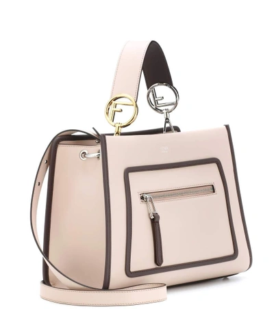 Shop Fendi Runaway Small Leather Shoulder Bag In Pink