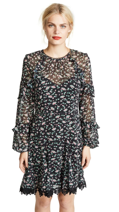 Shop Talulah Unwavering Glamour Long Sleeve Mini Dress In Print